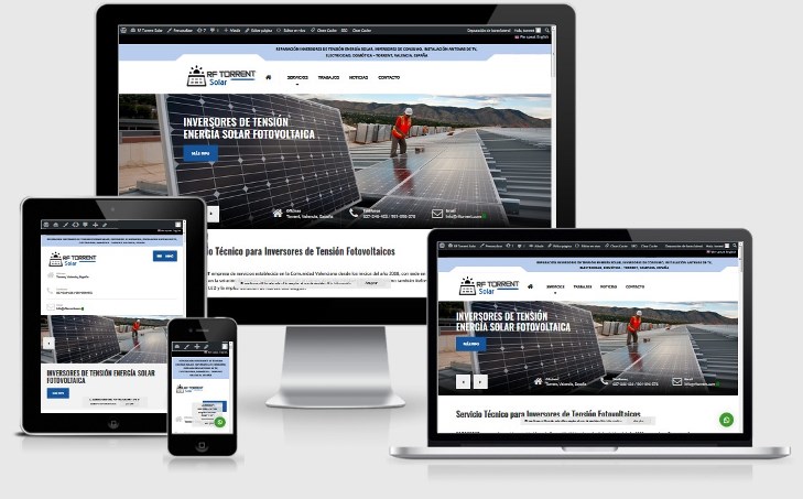 REDISEÑO DEL SITIO WEB DE NUESTRO CLIENTE RF TORRENT SOLAR
