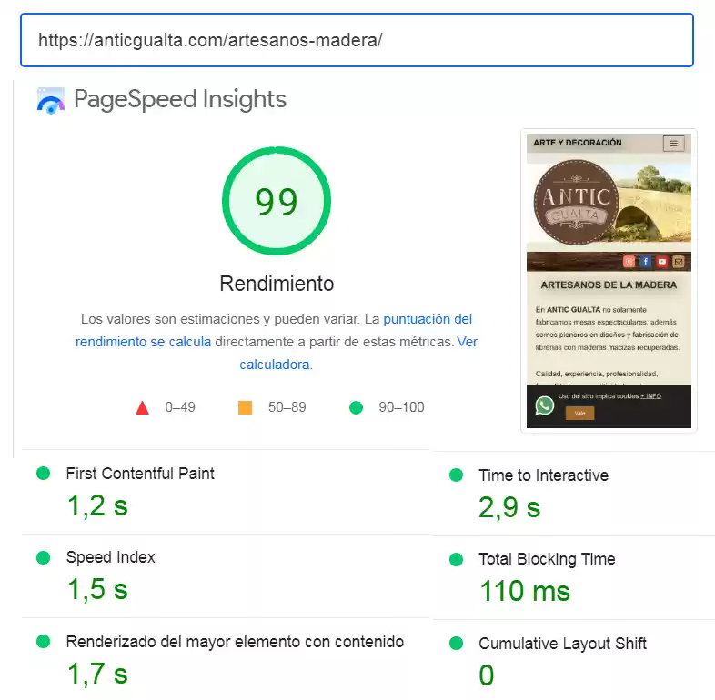 Diseño Mobile First de nuestro cliente